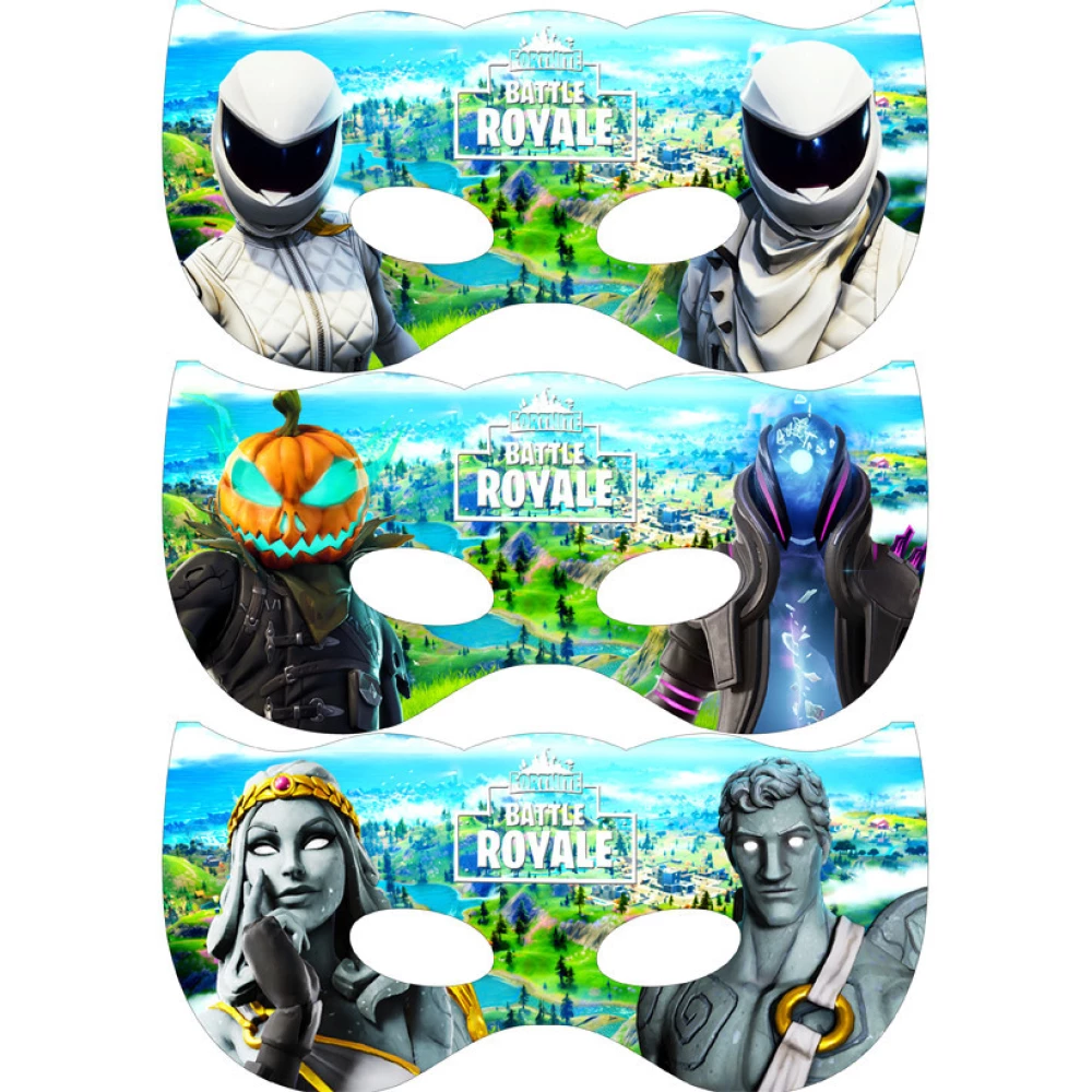 Маски “Фортнайт“ тематические детские картон -