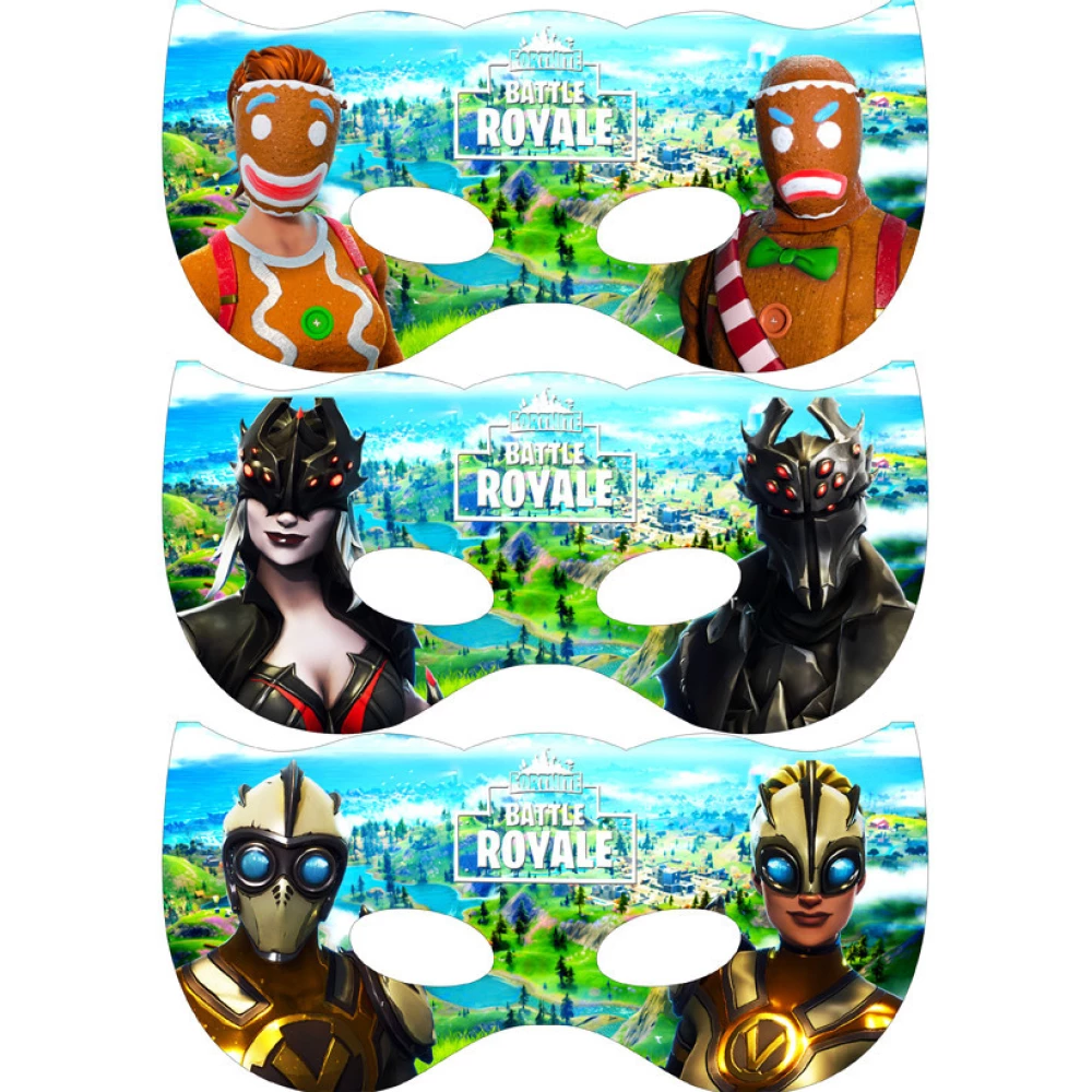 Маски “Фортнайт“ тематические детские картон -