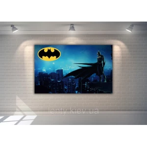 Изображение товара - Плакат “Бэтмен / Бетмен / Batman“ (синий) 120х75 см- З Днем народження