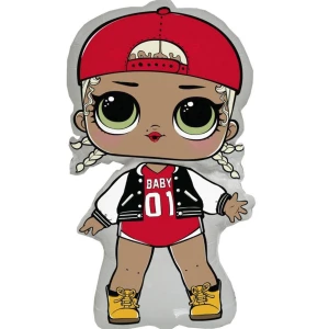 Изображение товара - Шар фигура фольгированная Кукла Лол МС Сваг (Хип-Хоп) / LOL (80см) светлый фон FLEXMETAL