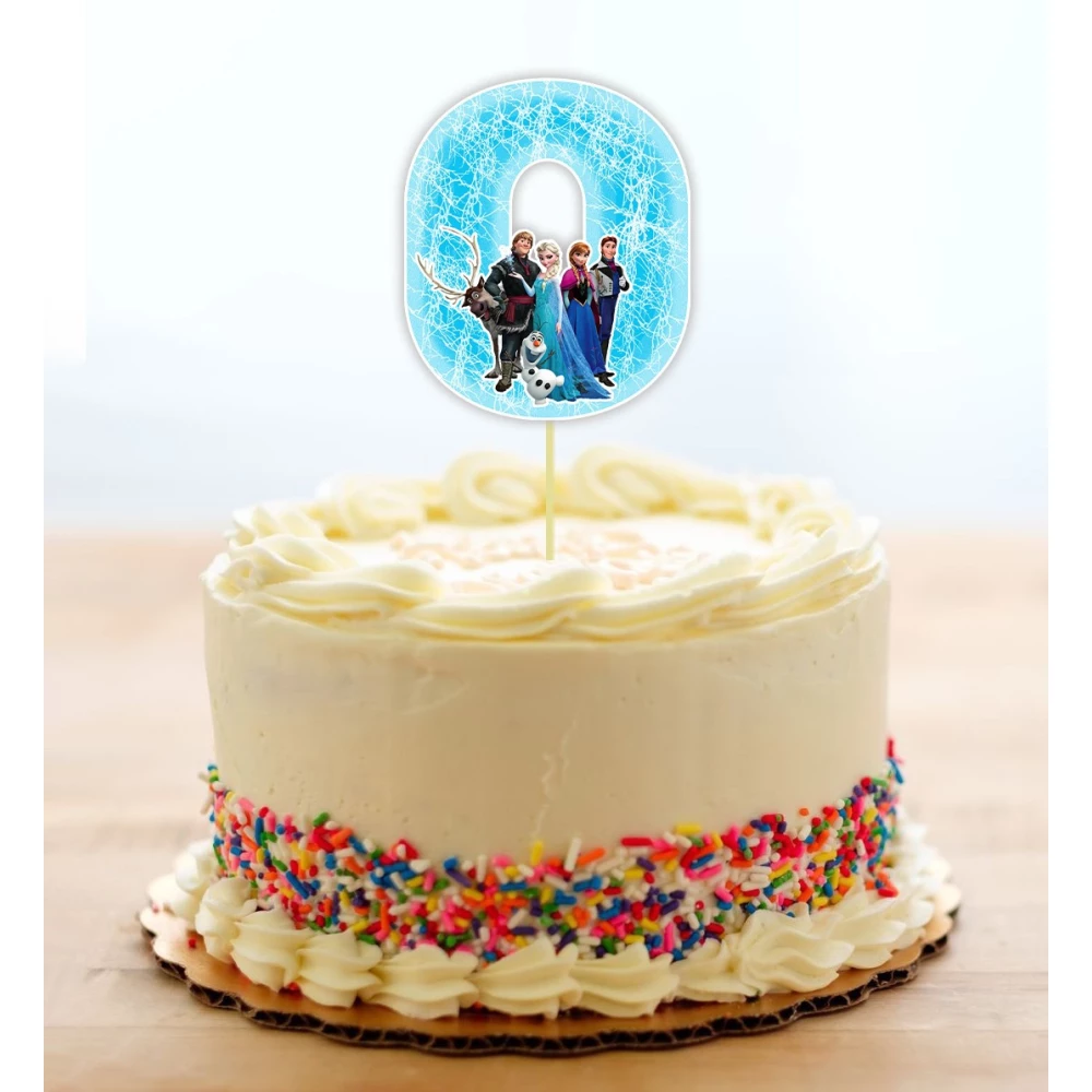 Топпер-Цифра  (9-10см) вырубка “Холодное сердце“ (1шт)- 0