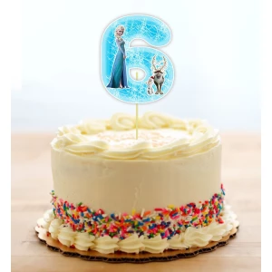 Изображение товара - Топпер-Цифра (9-10см) вырубка “Холодное сердце“ (1шт)- 6