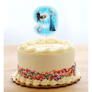 Изображение товара - Топпер-Цифра (9-10см) вырубка “Холодное сердце“ (1шт)- 9