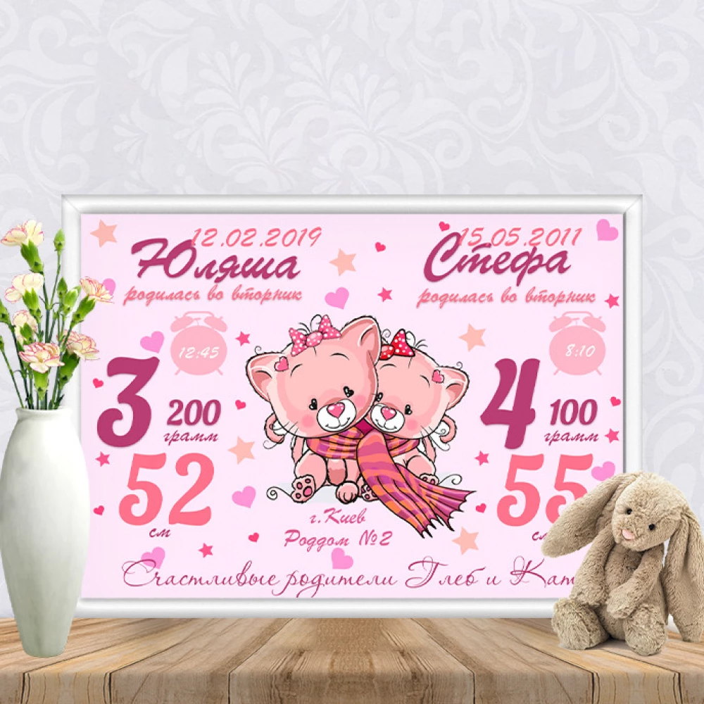 Метрика “Розовые котики/котята“