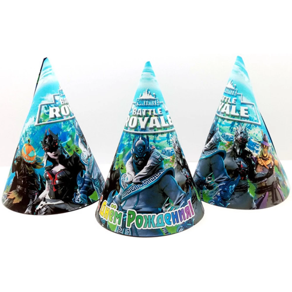 Колпачки “Фортнайт“ (поштучно) колпаки праздничные карнавальные (редкие коллекции) малотиражн