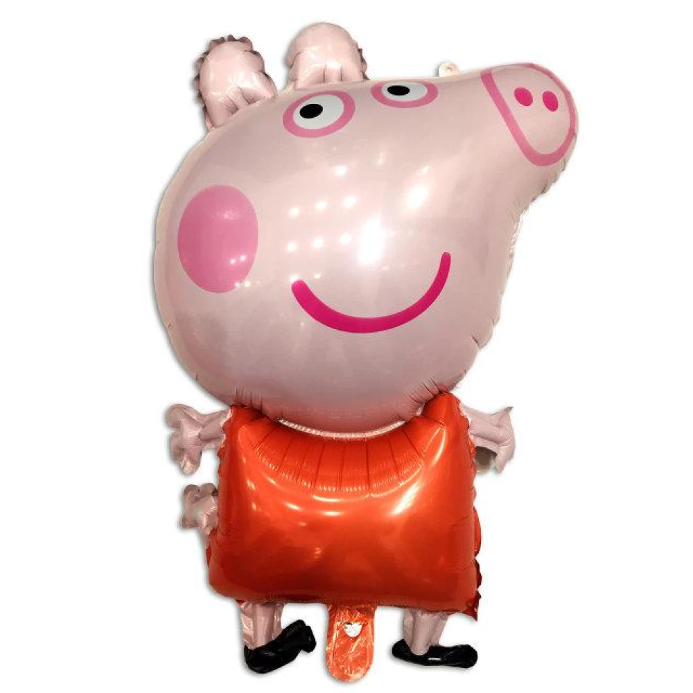 МІНІ КУЛЬКА ФОЛЬГОВАНИЙ “СВИНКА ПЕППА“ РОЗМІР: 36СМ*28СМ. Червоний. ПР-ПІД:КИТАЙ