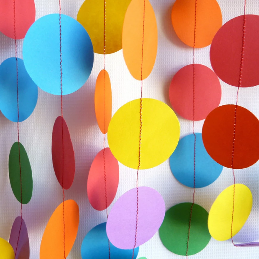 Гірлянда паперова Поп Іт кружечки до 4 метрів