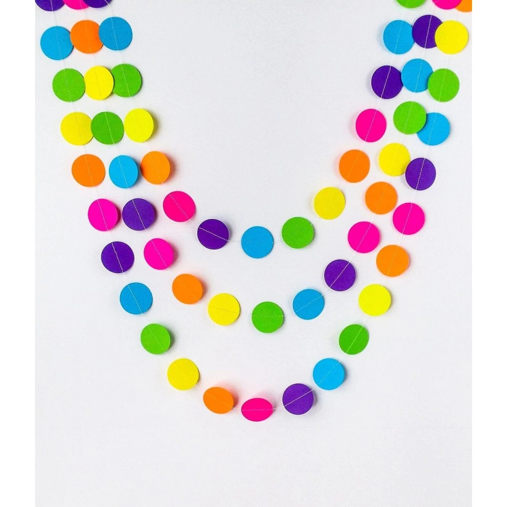 Гірлянда паперова Поп Іт кружечки до 4 метрів