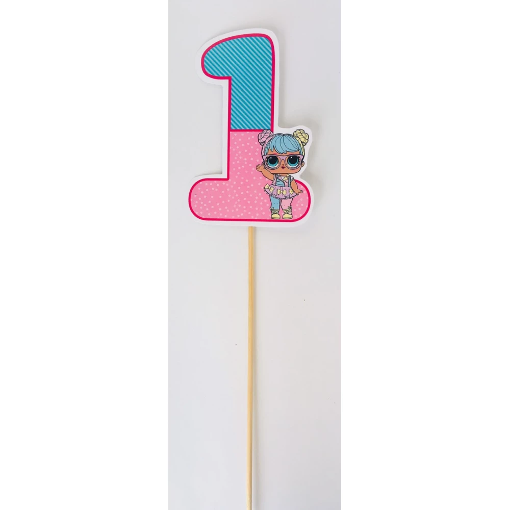 Топпер-цифра (до 10см цифра) вырубка “Куклы ЛОЛ“ (1шт)- 1
