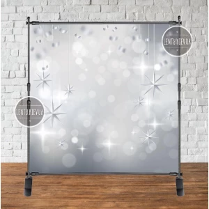 Изображение товара - Баннер 2х2м “Серебро голубоватое“ (фото-имитация) - Фотозона (виниловый) на день рождения (без каркаса) -