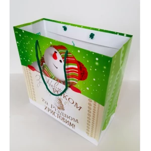 Изображение товара - Новогодние пакеты ламинированные 16х16 (П3- Микс-8) З Новим Роком ( Снеговик), П-046