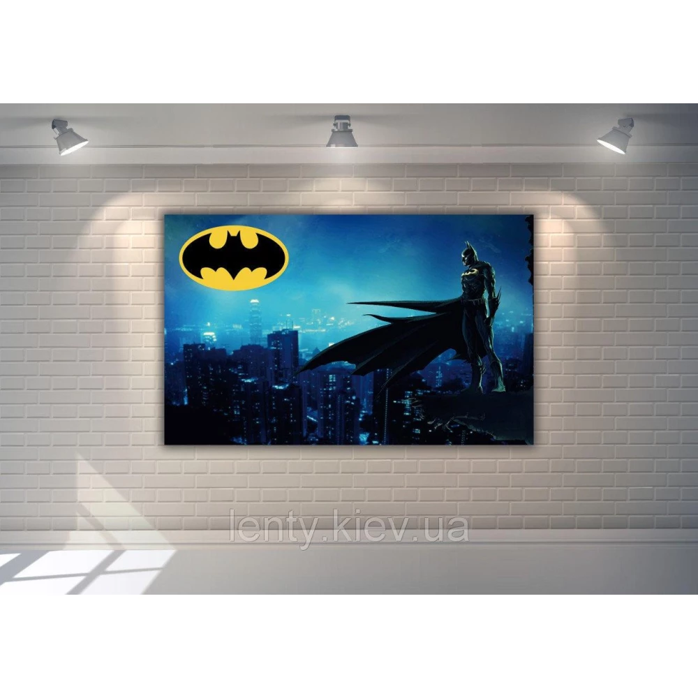 Плакат “Бэтмен / Бетмен / Batman“ (синий) 120х75 см- З Днем народження