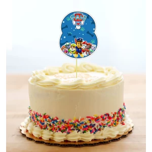 Изображение товара -  Топпер-цифра (от 0 до 10см цифра) вырубка “Щенячий патруль“ синий (1шт)- КАРТОН 8