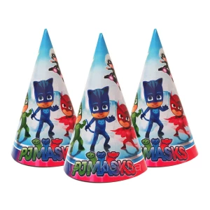 Зображення товара - Ковпачки, ковпаки святкові карнавальні 16 см “Герої в масках“ (10 шт)- Набір №3 Герої в масках
