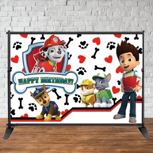 Изображение товара - Баннер 3х2м “Щенячий Патруль“ - Фотозона (виниловый) на День рождения (каркас отдельно)-