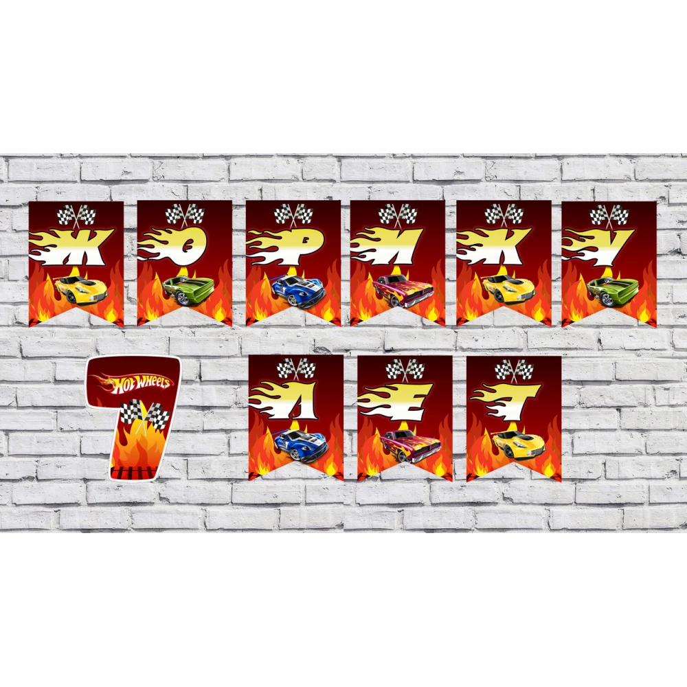 Именная гирлянда “Хот Вилс/Hot Wheels“ (цена з флажок)