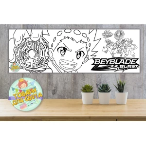 Изображение товара -  Плакат Раскраска “Бейблейд“ 30х90 см