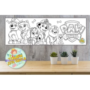 Изображение товара - Плакат - Раскраска “Щенячий патруль“ 30х90 см