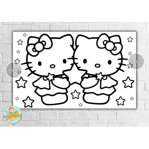 Изображение товара - Плакат - Раскраска “Китти“ 120х75 см