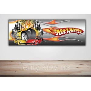 Изображение товара -  Плакат Хот Вилс /Hot Wheels 30х90 см для детского праздника -