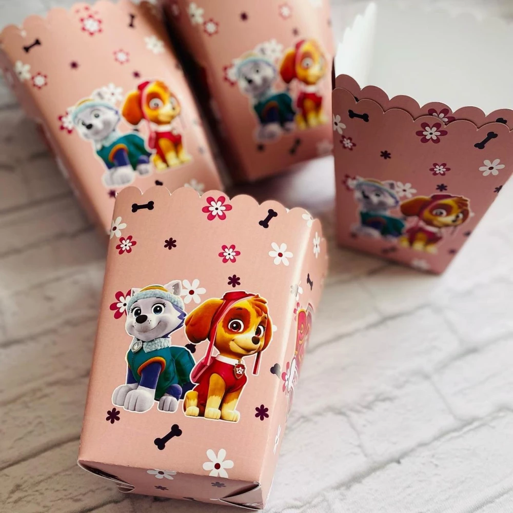 Коробочка для попкорна Щенячий патруль (Скай и Эверест) 15,5*11,5*9,5 см - поштучно
