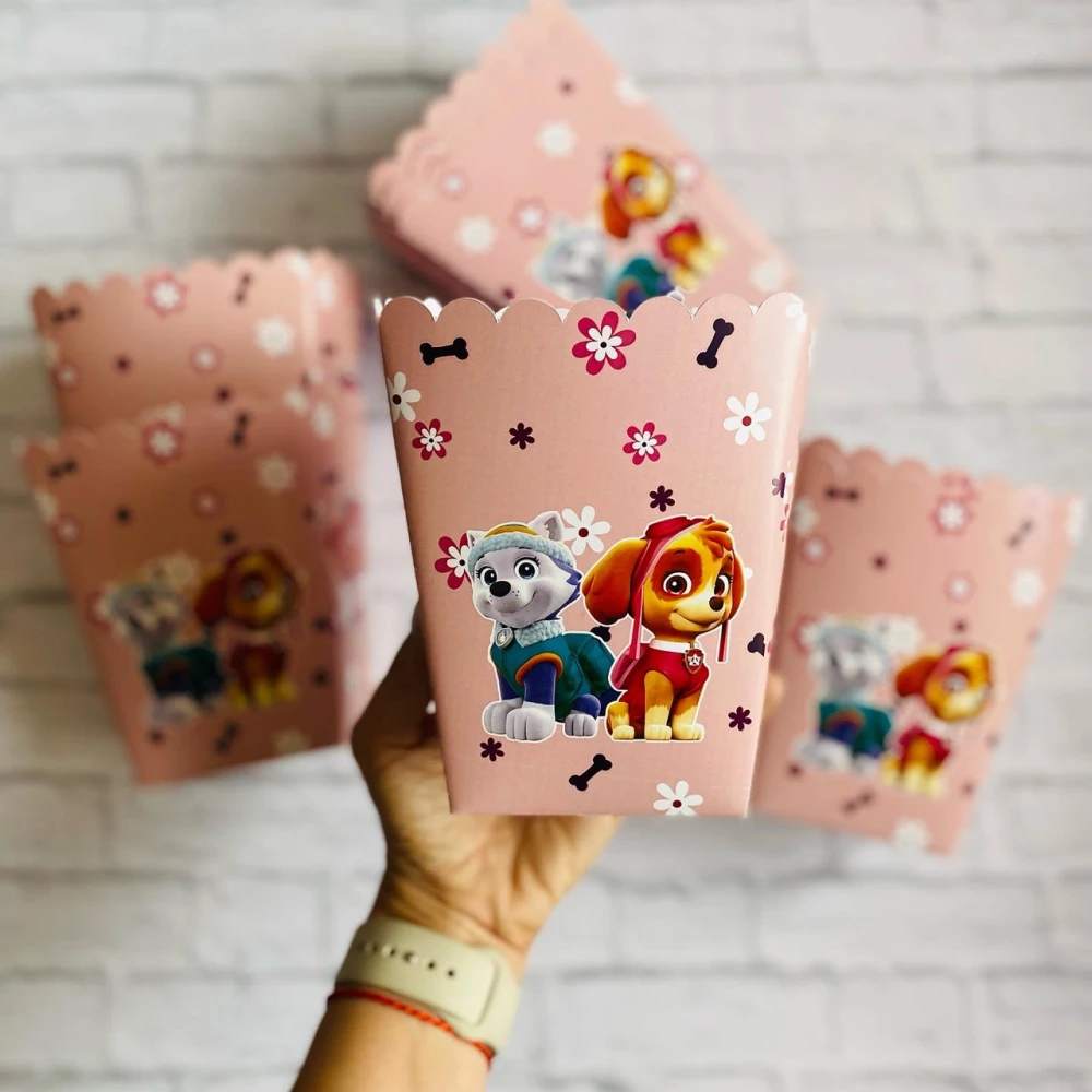 Коробочка для попкорна Щенячий патруль (Скай и Эверест) 15,5*11,5*9,5 см - поштучно