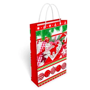 Изображение товара -  Новогодние пакеты ламинированные 27х17см (П-30075)
