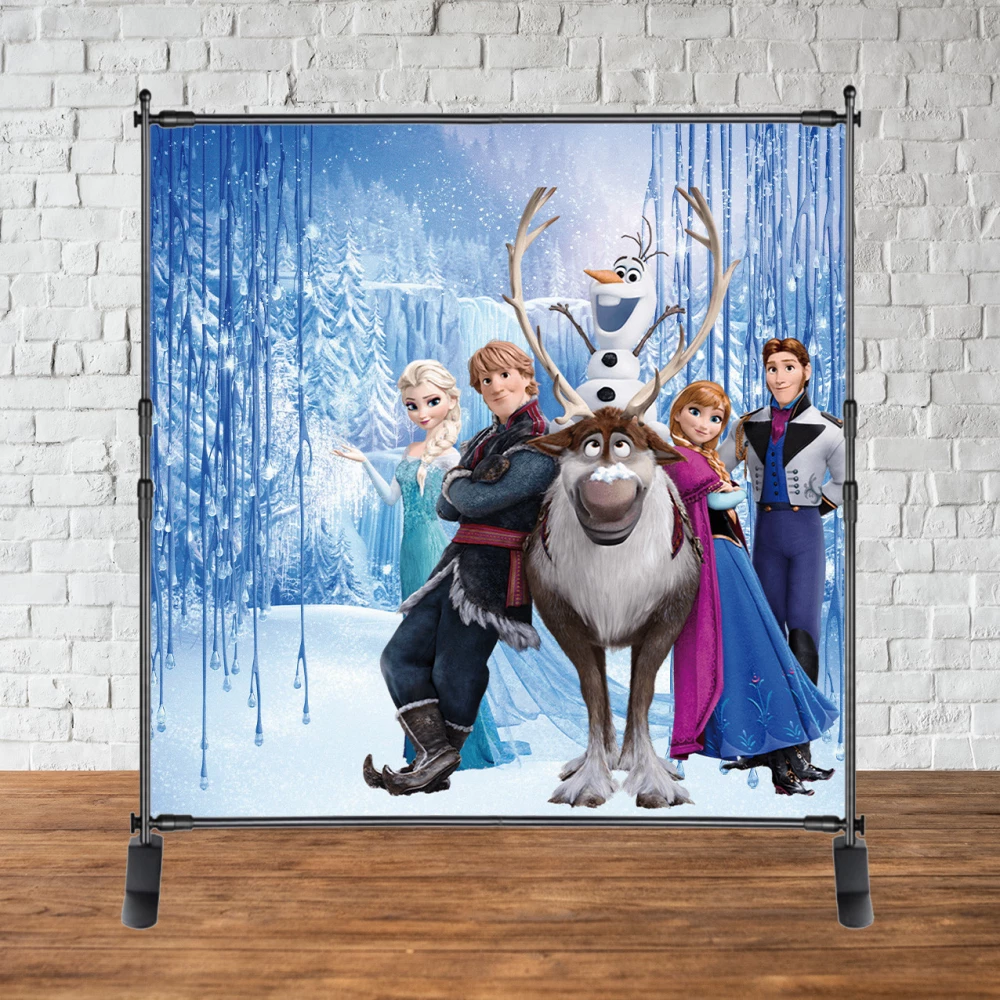 Баннер 2х2м “Холодное сердце (с Оленем, Команда)“ - Фотозона (виниловый) на день роджения -