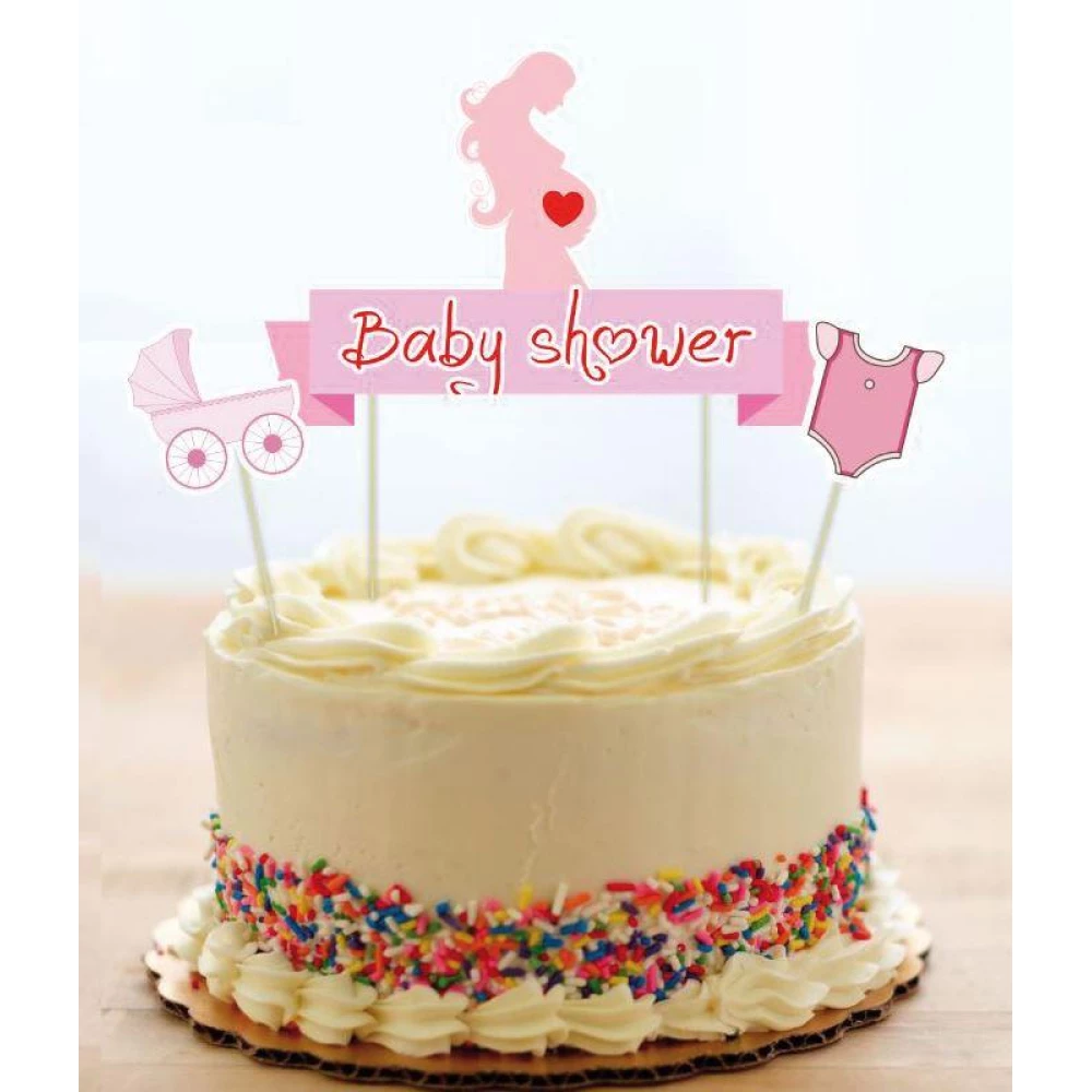 Набор Топперов “Baby Shower“ Гендер пати (КАРТОН) (Девочка)