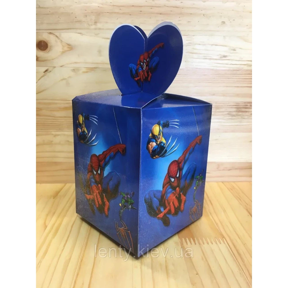 Коробочка для подарков и угощений (Тематические) 10х8,5х8,5 Человек Паук