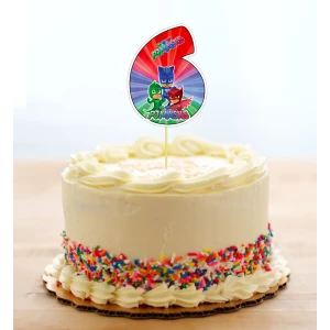 Изображение товара - Топпер-цифра (от 0 до 10см цифра) вырубка “Герои в масках“ (1шт)- 6