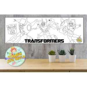 Изображение товара -  Плакат - Раскраска 30х90 “Трансформеры“ 30х90 см