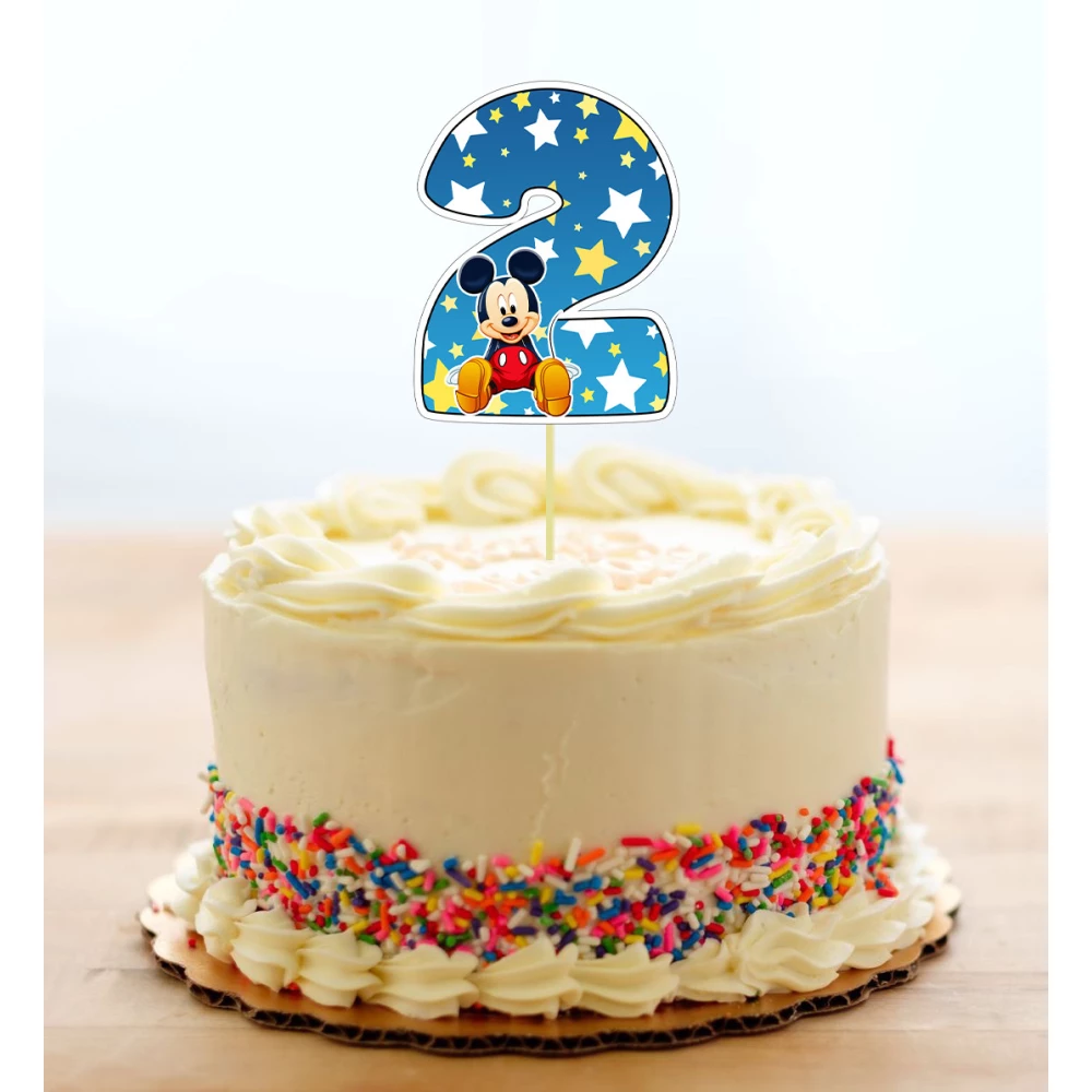 Топпер-цифра (от 0 до 10см цифра) вырубка “Микки Маус “ (1шт)- 2