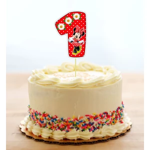 Изображение товара - Топпер-цифра (от 0 до 10см цифра) вырубка “Минни Маус “ (1шт)- 1