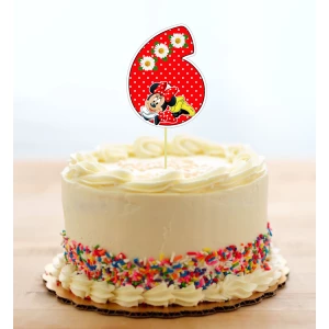 Изображение товара - Топпер-цифра (от 0 до 10см цифра) вырубка “Минни Маус “ (1шт)- 6