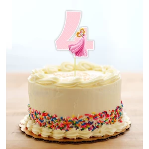 Изображение товара - Топпер-цифра (от 0 до 10см цифра) вырубка “Принцессы Дисней“ (1шт)- Розовый, 4