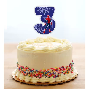 Изображение товара - Топпер-цифра (от 0 до 10см цифра) вырубка “Spiderman / Спайдермен“ (1шт) 3