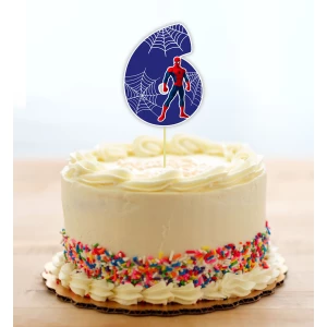 Изображение товара - Топпер-цифра (от 0 до 10см цифра) вырубка “Spiderman / Спайдермен“ (1шт) 6