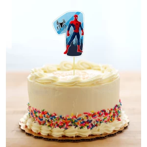 Изображение товара - Топпер-цифра (от 0 до 10см цифра) вырубка “Супер Герои/Мarvel“ (1шт )в синем дизайне 1