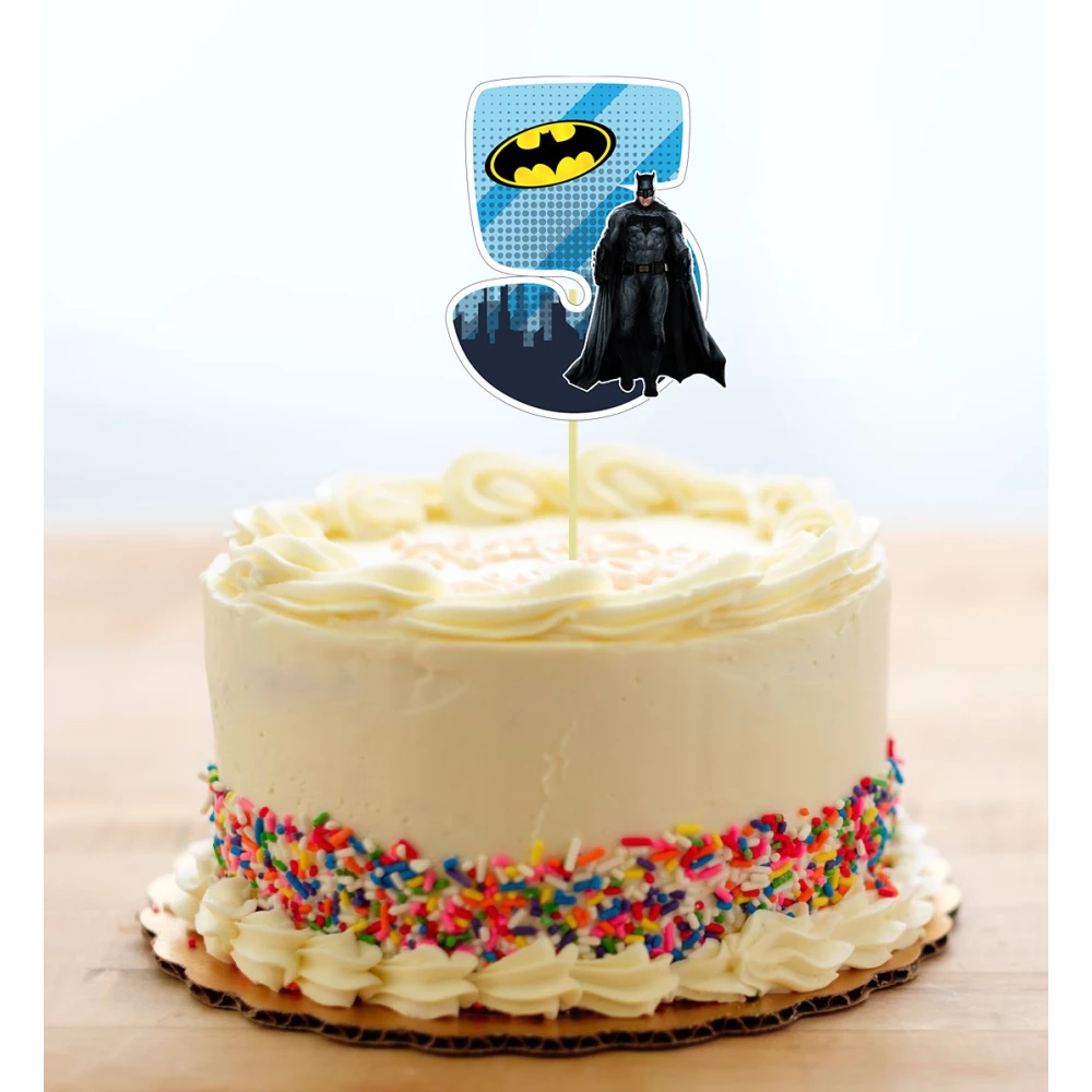 Топпер-цифра (от 0 до 10см цифра) вырубка “Супер Герои/Мarvel“  (1шт )в синем дизайне 5