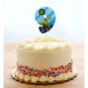 Изображение товара - Топпер-цифра (от 0 до 10см цифра) вырубка “Супер Герои/Мarvel“ (1шт )в синем дизайне 9