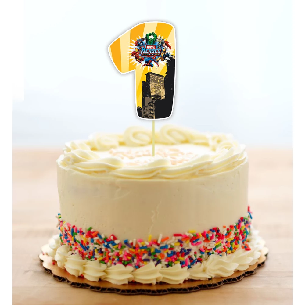 Топпер-цифра (от 0 до 10см цифра) вырубка “Супер Герои/Мarvel“ (1шт)- 1