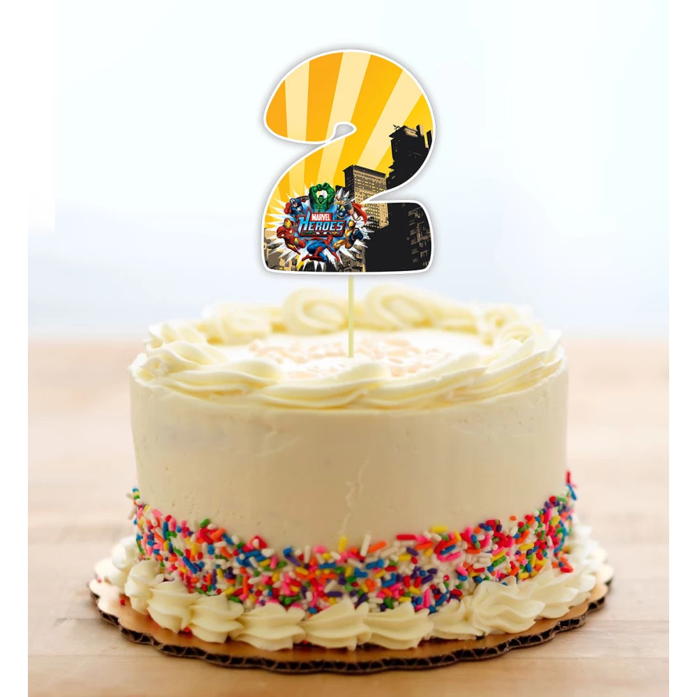 Топпер-цифра (от 0 до 10см цифра) вырубка “Супер Герои/Мarvel“ (1шт)- 2