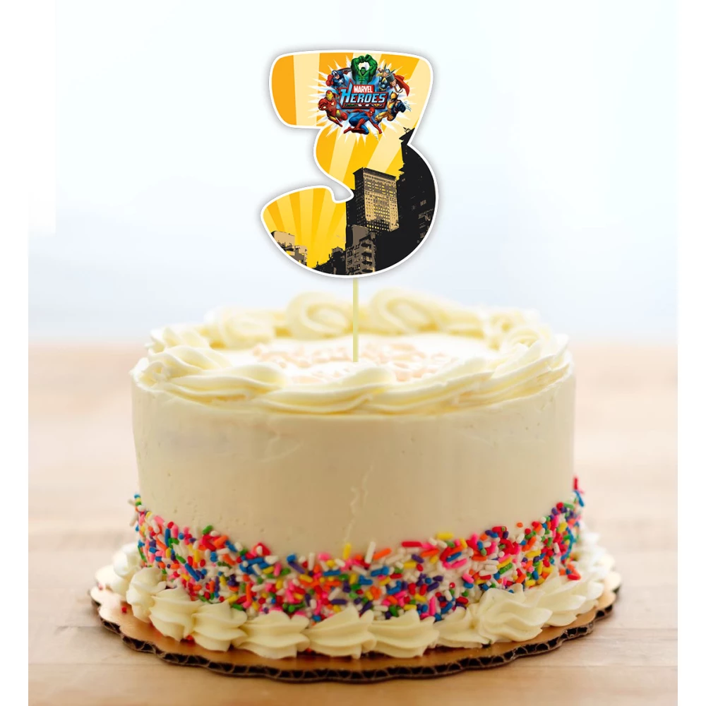 Топпер-цифра (от 0 до 10см цифра) вырубка “Супер Герои/Мarvel“ (1шт)- 3