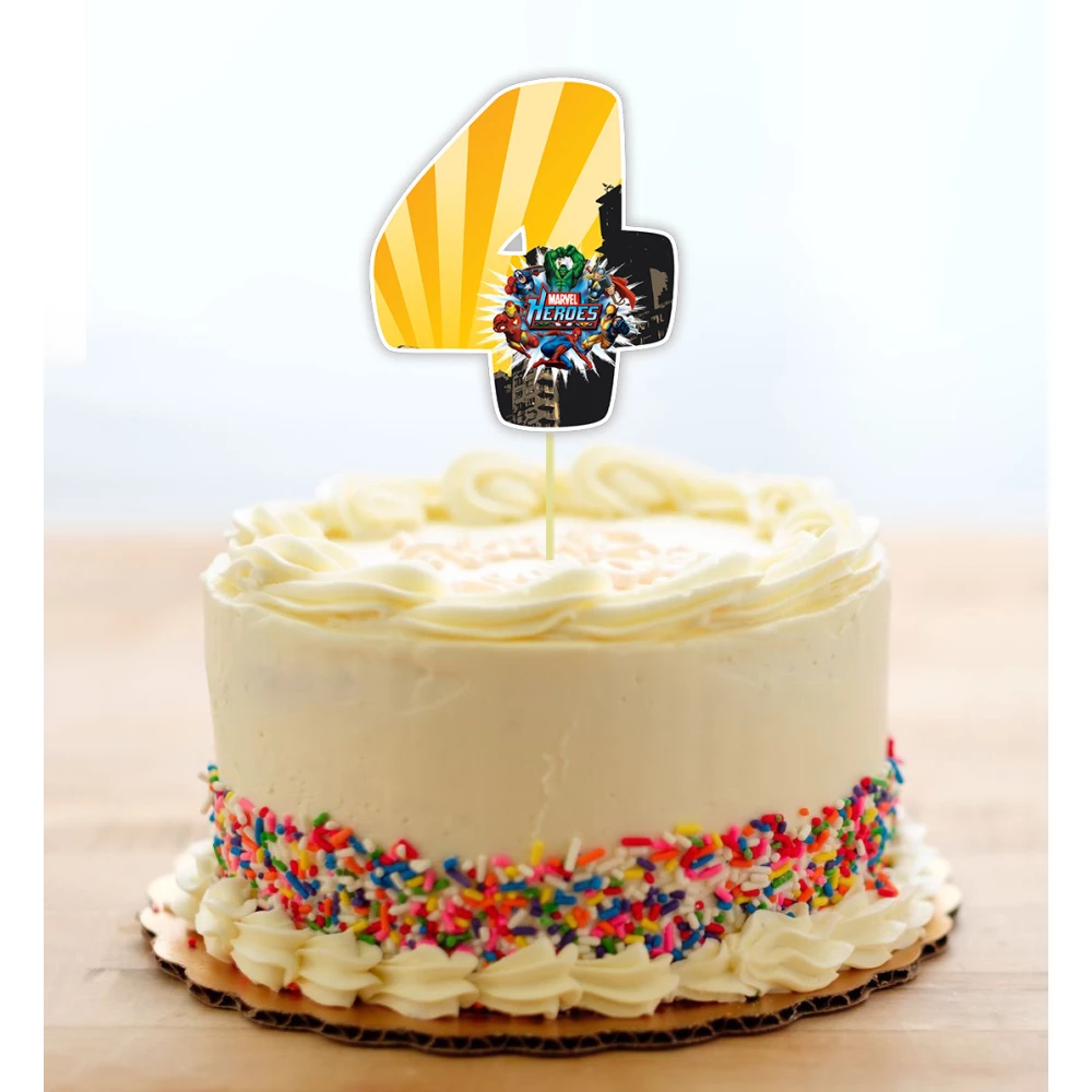 Топпер-цифра (от 0 до 10см цифра) вырубка “Супер Герои/Мarvel“ (1шт)- 4