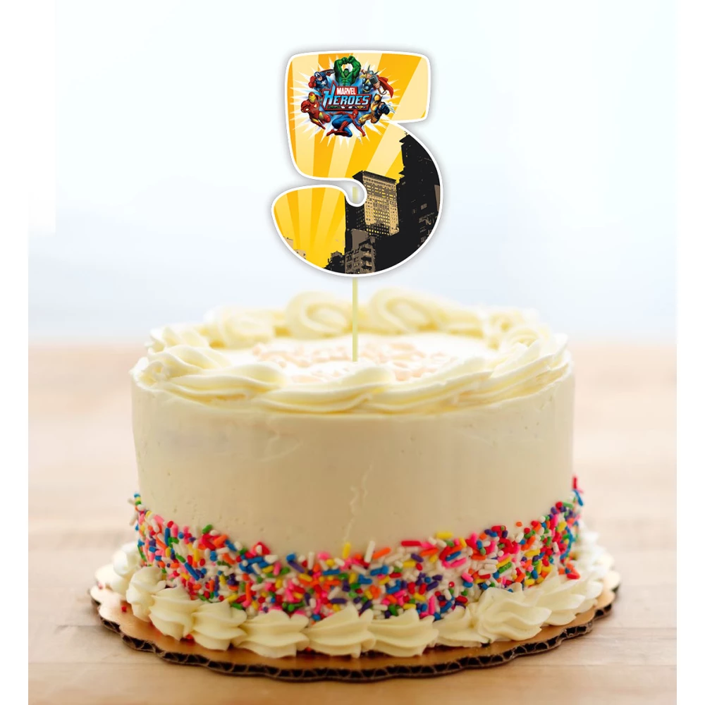 Топпер-цифра (от 0 до 10см цифра) вырубка “Супер Герои/Мarvel“ (1шт)- 5