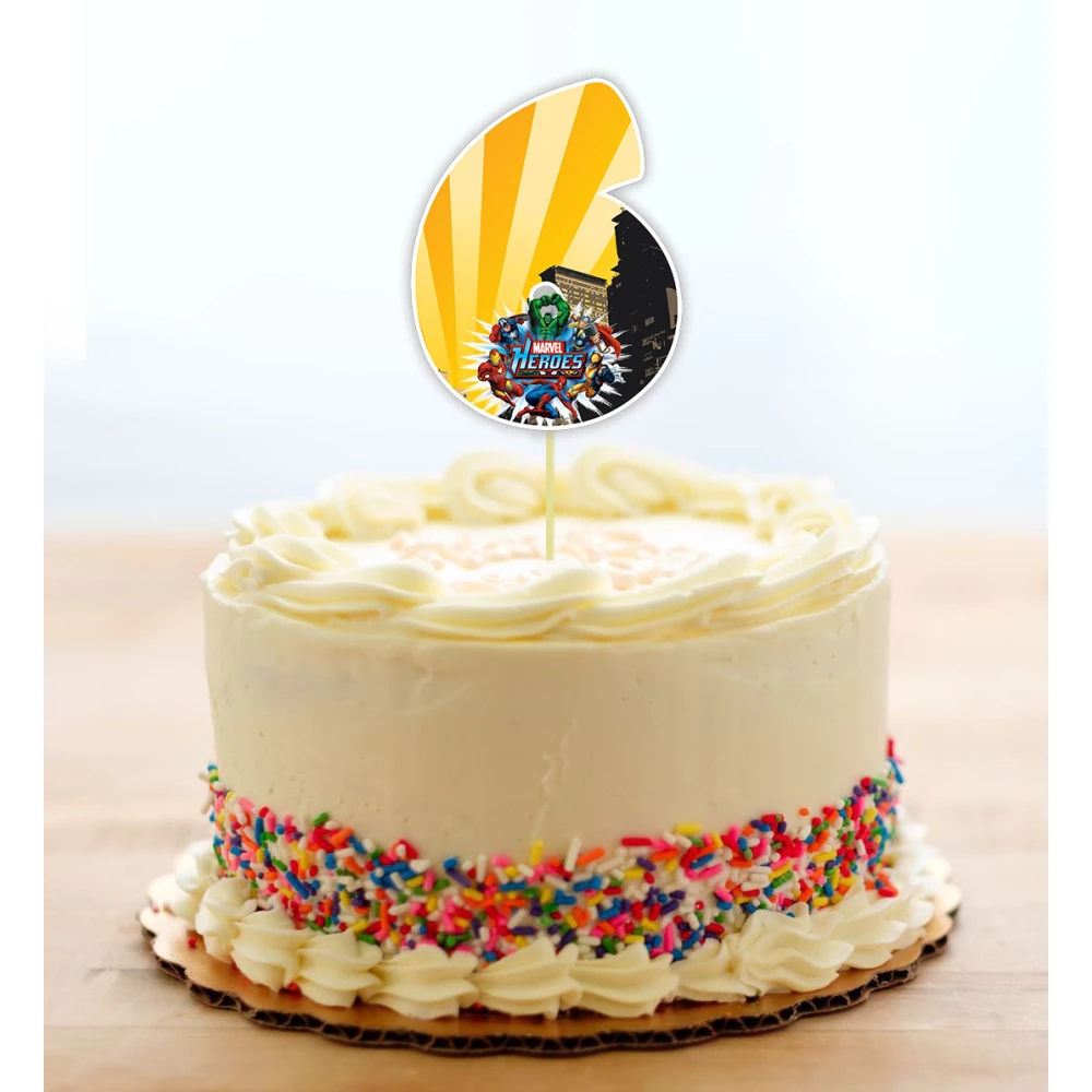 Топпер-цифра (от 0 до 10см цифра) вырубка “Супер Герои/Мarvel“ (1шт)- 6