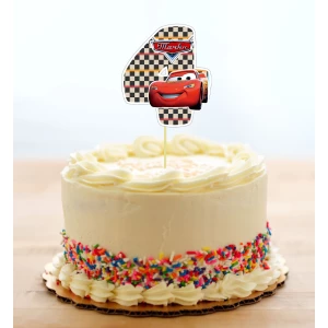 Изображение товара - Топпер-цифра (от 0 до 10см цифра) вырубка “Тачки Маквин“ (1шт)- 4