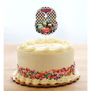 Изображение товара - Топпер-цифра (от 0 до 10см цифра) вырубка “Тачки Маквин“ (1шт)- 8