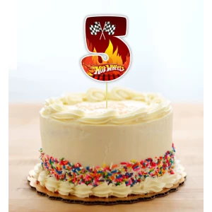 Изображение товара - Топпер-цифра (от 0 до 10см цифра) вырубка “Хот Вилс/Hot Wheels“ (1шт) 5